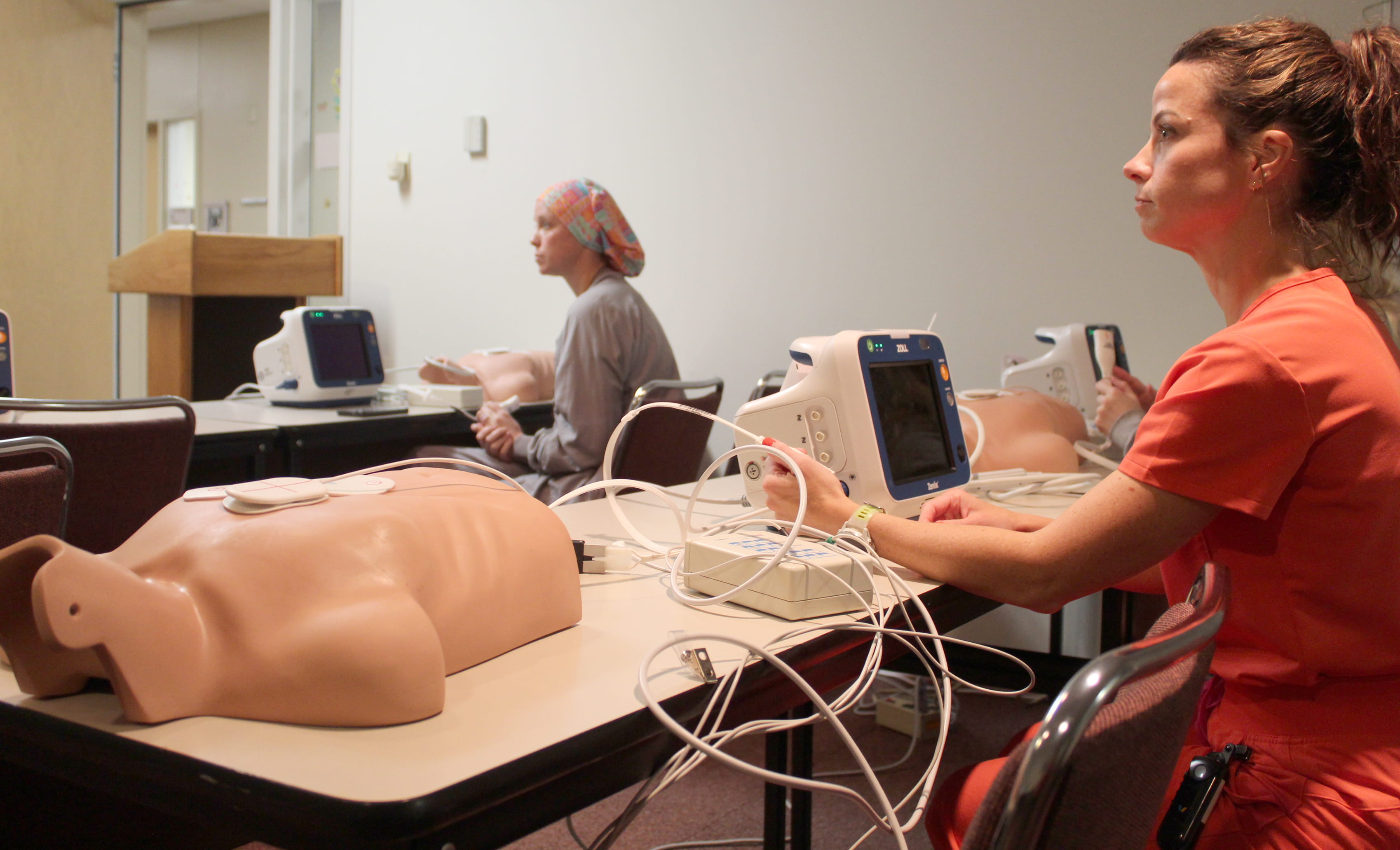 Defibrillator training class