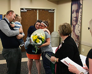 Jennifer Flowers receives the DAISY Award.
